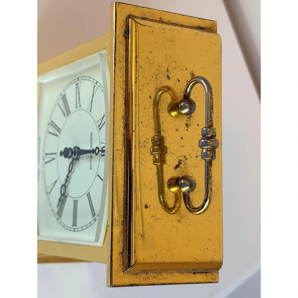 Howard Miller Brass Carriage Clock With Westminster Chime, As-Is